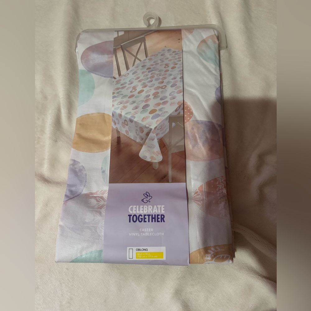 Celebrate together Easter vinyl tablecloth